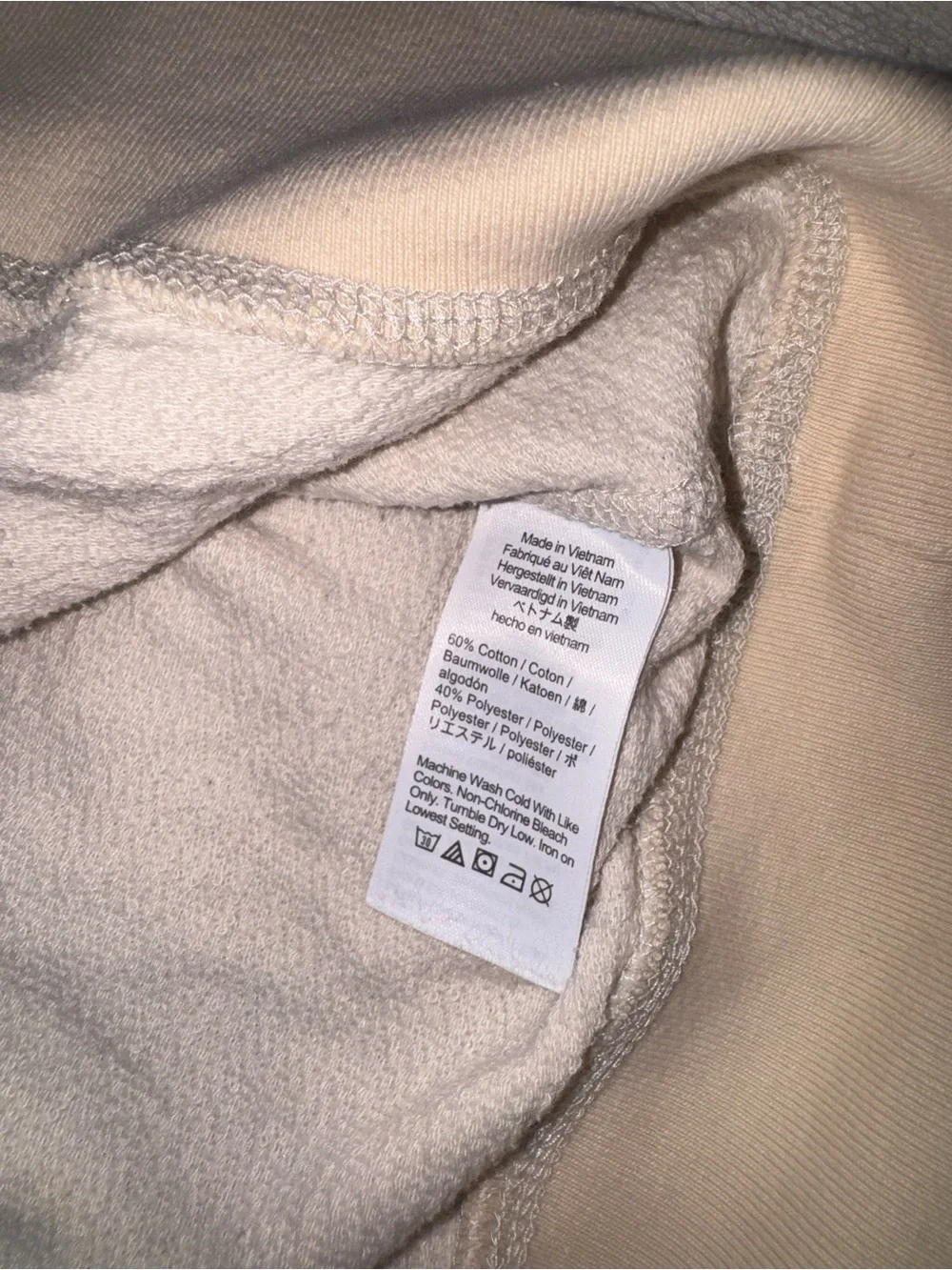 J.Crew Men’s S Two-Tone Cream Cotton Blend Crewneck Sweater Knit